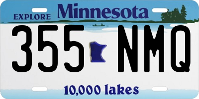 MN license plate 355NMQ
