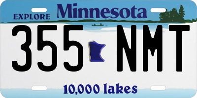 MN license plate 355NMT