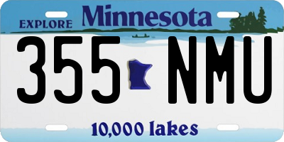 MN license plate 355NMU