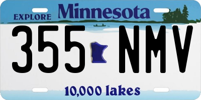 MN license plate 355NMV