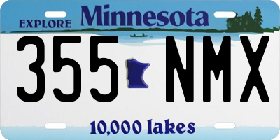 MN license plate 355NMX