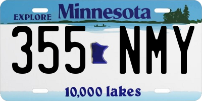 MN license plate 355NMY