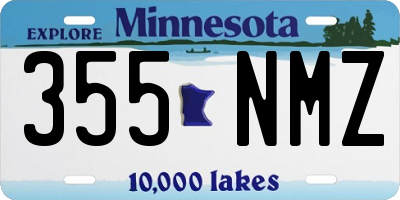 MN license plate 355NMZ