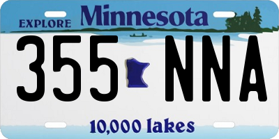 MN license plate 355NNA