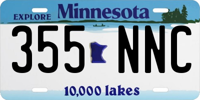 MN license plate 355NNC