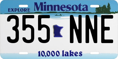 MN license plate 355NNE