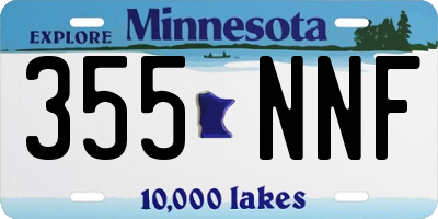 MN license plate 355NNF