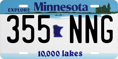 MN license plate 355NNG