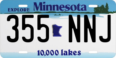 MN license plate 355NNJ