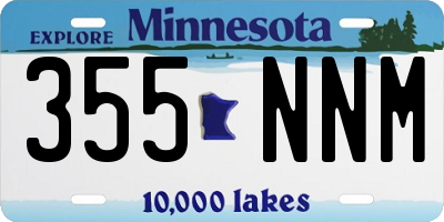 MN license plate 355NNM