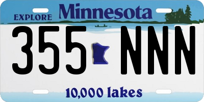 MN license plate 355NNN