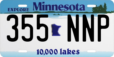 MN license plate 355NNP