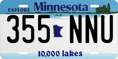 MN license plate 355NNU