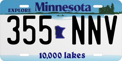 MN license plate 355NNV