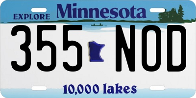 MN license plate 355NOD