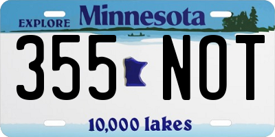 MN license plate 355NOT