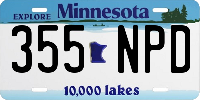 MN license plate 355NPD