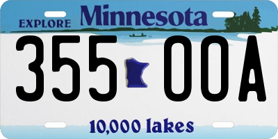 MN license plate 355OOA