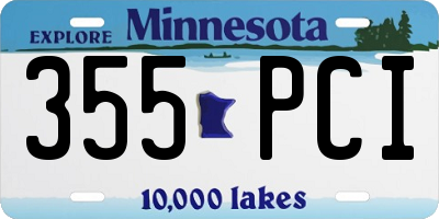 MN license plate 355PCI