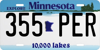 MN license plate 355PER