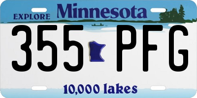 MN license plate 355PFG