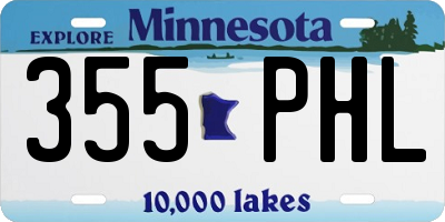 MN license plate 355PHL