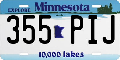 MN license plate 355PIJ