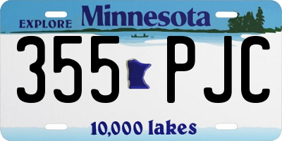 MN license plate 355PJC