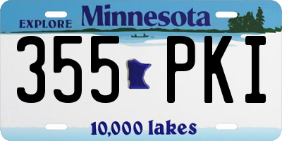 MN license plate 355PKI