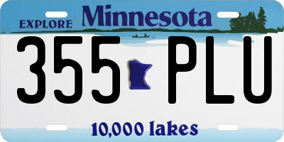MN license plate 355PLU
