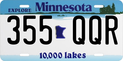 MN license plate 355QQR