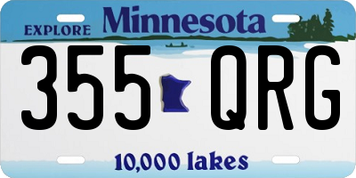 MN license plate 355QRG
