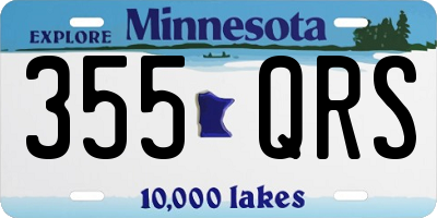 MN license plate 355QRS