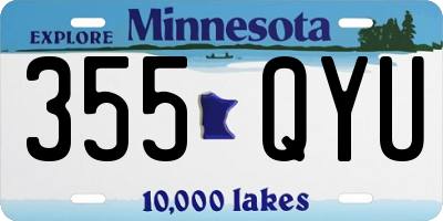 MN license plate 355QYU