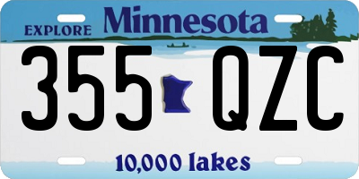 MN license plate 355QZC