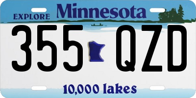 MN license plate 355QZD