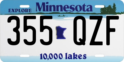 MN license plate 355QZF