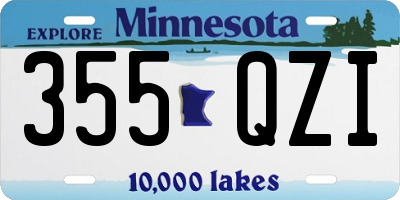 MN license plate 355QZI
