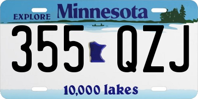 MN license plate 355QZJ