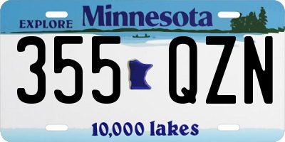 MN license plate 355QZN