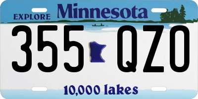 MN license plate 355QZO