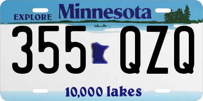 MN license plate 355QZQ