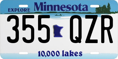 MN license plate 355QZR