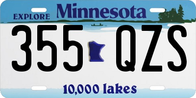 MN license plate 355QZS