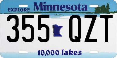 MN license plate 355QZT