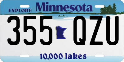 MN license plate 355QZU