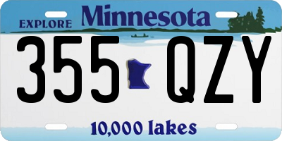 MN license plate 355QZY