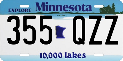 MN license plate 355QZZ