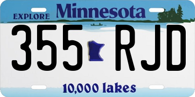 MN license plate 355RJD
