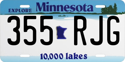 MN license plate 355RJG